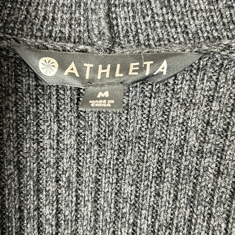 ATHLETA Sentinel Knit Sweater Coat Charcoal Gray Thermolite NWT - Picture 8 of 15